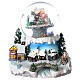 Snow globe winter village train music 20x20x20 cm s1
