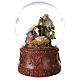 Snow globe Holy Family Silent Night glitter 15x10x10 cm s4