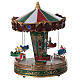 Rotating carousel Christmas village with lights and music 25x20x20 cm s6