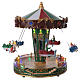Rotating carousel Christmas village with lights and music 25x20x20 cm s1
