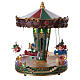 Rotating carousel Christmas village with lights and music 25x20x20 cm s3