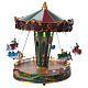 Rotating carousel Christmas village with lights and music 25x20x20 cm s4