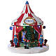 Tenda de circo cenário natalino em miniatura com luzes e música 24x21x21 cm bateria s1