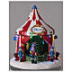 Tenda de circo cenário natalino em miniatura com luzes e música 24x21x21 cm bateria s2