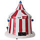 Tenda de circo cenário natalino em miniatura com luzes e música 24x21x21 cm bateria s5