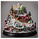 Christmas village Santa sleigh trees lights music 25x30x25 cm s2