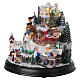 Christmas village Santa sleigh trees lights music 25x30x25 cm s3