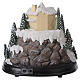 Christmas village Santa sleigh trees lights music 25x30x25 cm s5