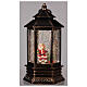Bronze lantern Santa snow globe 25x15x15 cm s2