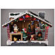 Villaggio Natale casa Babbo Natale luci musica 25x35x15 cm s2