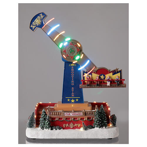 Weihnachtliches Karussell mit LED-Lichtern und Musik, 40x30x20 cm 2