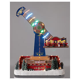 Giostra natalizia pendolo luci led musica 40x30x20 cm