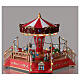 Christmas swing carousel village lights music 25x35x30 cm s2
