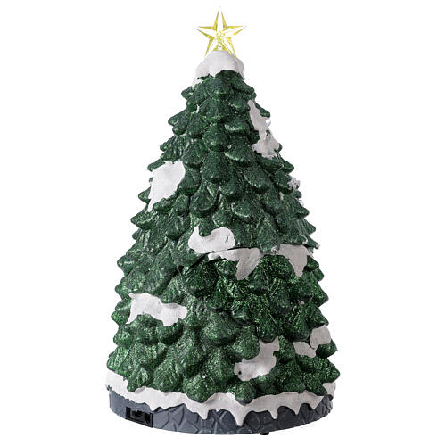 Weihnachtsbaum mit Zug und Weihnachtsmann und Musik, 45x25x25 cm 5