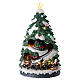 Weihnachtsbaum mit Zug und Weihnachtsmann und Musik, 45x25x25 cm s1