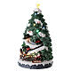 Weihnachtsbaum mit Zug und Weihnachtsmann und Musik, 45x25x25 cm s3