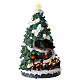 Weihnachtsbaum mit Zug und Weihnachtsmann und Musik, 45x25x25 cm s4