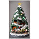 Tree Christmas village town houses lights music 45x25x25 cm s2