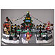 Ice rink Christmas village lights music 20x40x30 cm s2