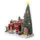 Villaggio natalizio fabbrica regali Babbo Natale luci musica 30x30x15 s4