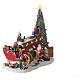 Aldeia de Natal em miniatura fábrica dos brinquedos do Pai Natal, luzes e música, 31x28x16 cm s5