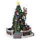 Christmas village Santa Claus crane lights music 25x20x20 cm s4