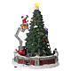 Christmas village Santa Claus crane lights music 25x20x20 cm s5