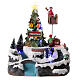 Villaggio Natale albero musica LED multicolore 25x20x20 cm s1