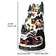 Village Noël piste de ski train neige lumières LED musique 40x20x25 cm s3