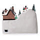 Animated Christmas village train sled horses LED music 20x25x15 cm s5