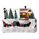 Christmas village set decorated tree multicolor LEDs and music 8x12x8 in s1