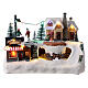 Christmas village decorated tree LED multi-color music 20x30x20 cm s1