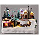 Christmas village decorated tree LED multi-color music 20x30x20 cm s2