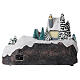 Weihnachtliche Szene Dorf mit Zug Lichtern und Musik, 20x30x20 cm s5