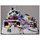 Aldeia de Natal nevada com crianças brincand na neve, luzes LED e música, 23,5x37,5x21,5 cm s2