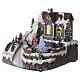 Christmas village fountain transparent tree lighted river 25x30x25 cm s3