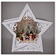 Stern aus Glas mit Schneemannfamilie, 25x25x5 cm s2