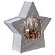 Stern aus Glas mit Schneemannfamilie, 25x25x5 cm s4