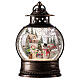Snow globe lantern snowmen family LED lights 30x20x10 cm s1