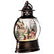 Snow globe lantern snowmen family LED lights 30x20x10 cm s4