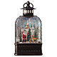 Sfera vetro neve lanterna paesaggio Babbo Natale 25x15x5 cm s1
