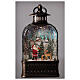 Sfera vetro neve lanterna paesaggio Babbo Natale 25x15x5 cm s2