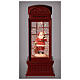 Cabine téléphonique rouge neige Père Noël 25x10x10 cm s2