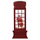 Cabine téléphonique rouge neige Père Noël 25x10x10 cm s5