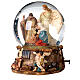 Globo de neve de vidro Natividade de Jesus e pastor, diâmetro 20 cm s2