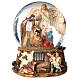Holy Family snow globe with shepherd 20 cm s4