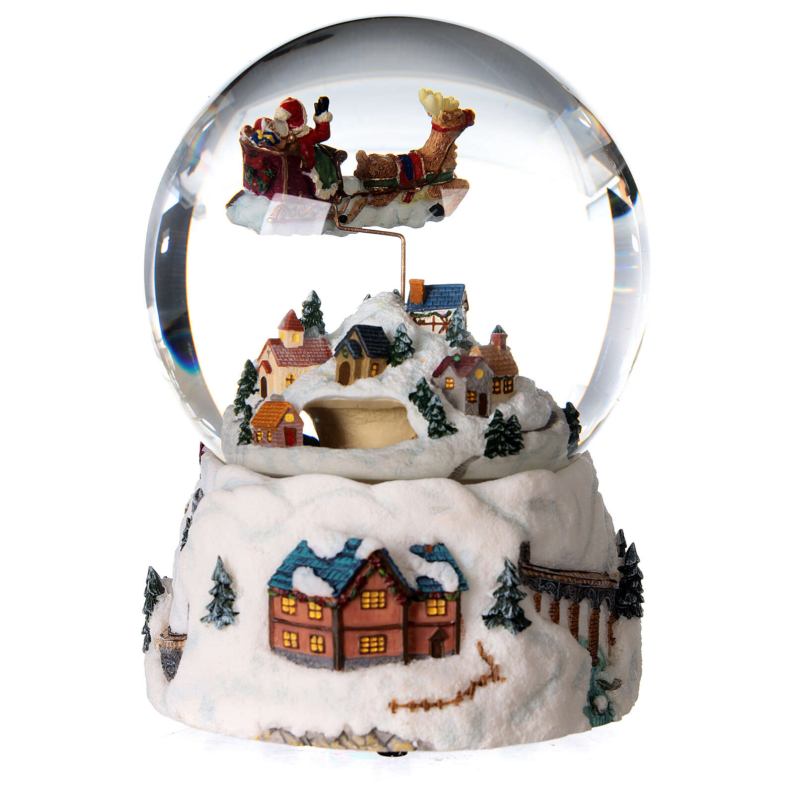 Snow globe Christmas village with glitter 12 cm | online sales on ...