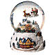 Snow globe Christmas village with glitter 12 cm s4
