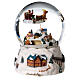 Snow globe Christmas village with glitter 12 cm s5
