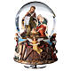 Glass ball snow glitter Nativity shepherd and Three Kings s1